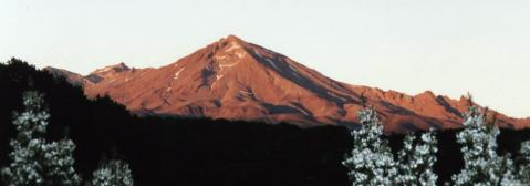 Mt Ruapehu on an icy morning